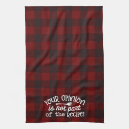 Ihre Meinung Rezept rot und schwarz Flannel Geschirrtuch