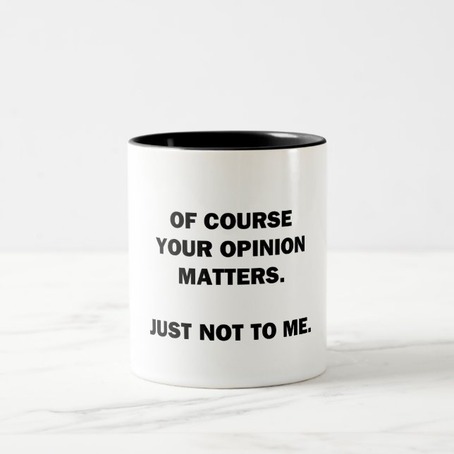 Ihre Meinung zählt Zweifarbige Tasse (Mittel)