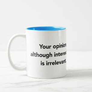 Ihre Meinung zweifarbige Tasse