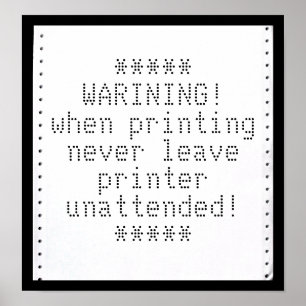 Ihre Meldung auf dem Retro-Computerpapier Poster