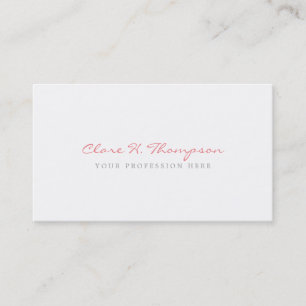 ihre minimalistische beruflich rosa Schrift modern Visitenkarte