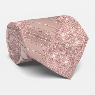 Ihre moderne Neck Tie Rose Gold Blush Glitzer Trop Krawatte