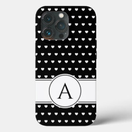 Ihre Monogramm stilvoll schwarz-weiß  Case-Mate iPhone Hülle