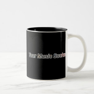 Ihre Musik ist zum Kotzen Zweifarbige Tasse
