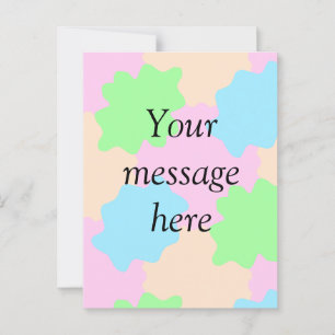 Ihre Nachricht hier fügen Textname boho bunten Ros Postkarte