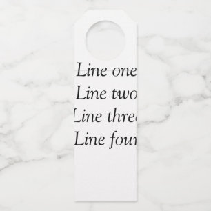 Ihre Nachricht hier fügt Textname Monogramm Bild q Flaschenanhänger