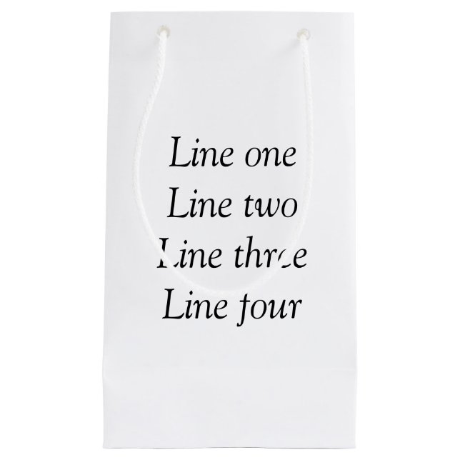 Ihre Nachricht hier fügt Textname Monogramm Bild q Kleine Geschenktüte (Vorderseite)