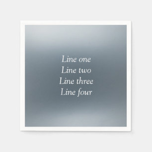 Ihre Nachricht hier grau-blauer metallischer Hinte Serviette