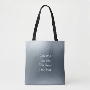 Ihre Nachricht hier grau-blauer metallischer Hinte Tasche