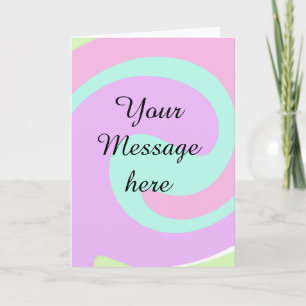 Ihre Nachricht hier Textname Monogramm rosa Pastel Feiertagskarte