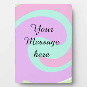 Ihre Nachricht hier Textname Monogramm rosa Pastel Fotoplatte