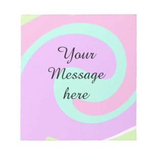 Ihre Nachricht hier Textname Monogramm rosa Pastel Notizblock