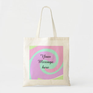 Ihre Nachricht hier Textname Monogramm rosa Pastel Tragetasche