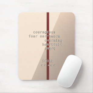 Ihre Nachricht oder Ihr Name mit Kreuzworträten? B Mousepad