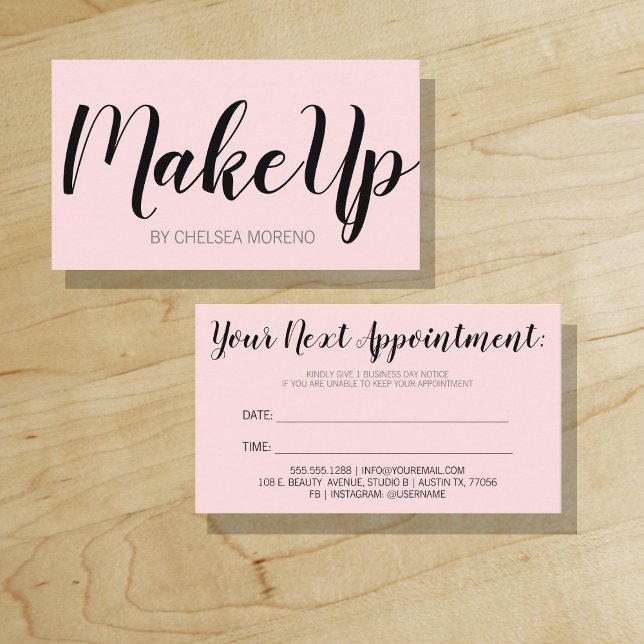 Ihre nächste Erinnerung Minimalistisch | Rosa Terminkarte ("Everyday is abundantly beautiful." 
Sincerely Best Wishes from Lucky Design World)