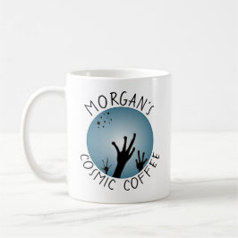 Ihre Name-Alien behandelt Sci Fi Black Blue ET Cos Kaffeetasse