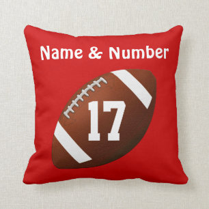 Ihre NAME & Jersey-NUMMER auf Fußball-Pillow Kissen