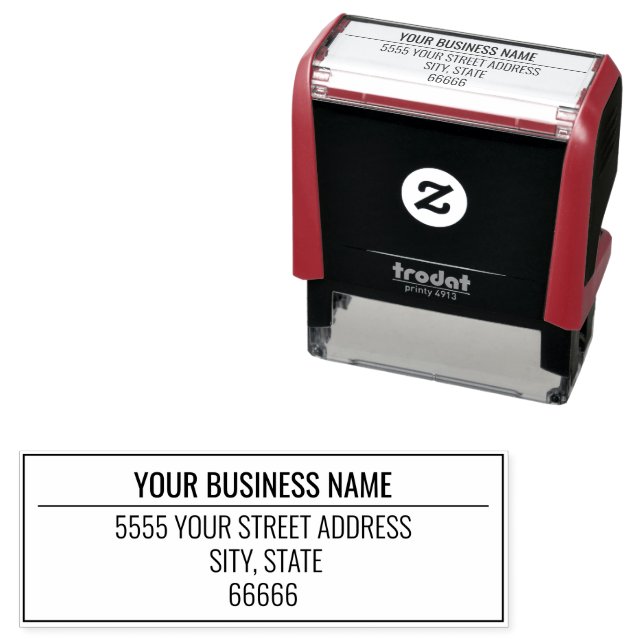 Ihre Name Rücksendeadresse Berufliche Briefmarke Permastempel (Beispiel)