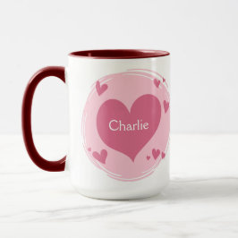 Ihre Namen in einer Herz-Tasse Tasse