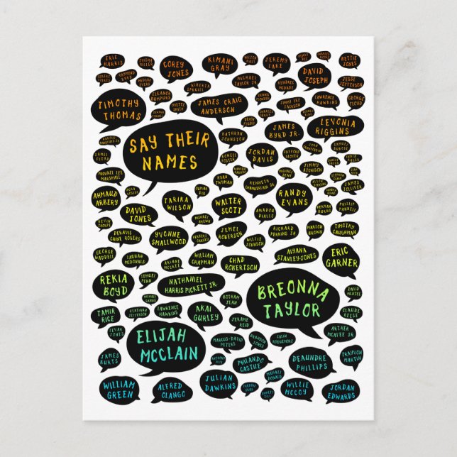 ihre Namen Regenbogen Postkarte (Vorderseite)