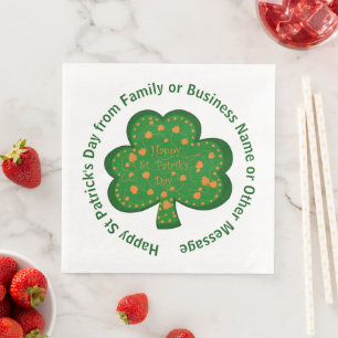 Ihre Namensmeldung St Patricks Day Green Kleeblatt Serviette