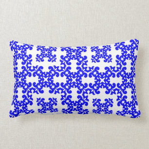 Ihre niedliche Girly Art-blaue u. weiße Lendenkissen