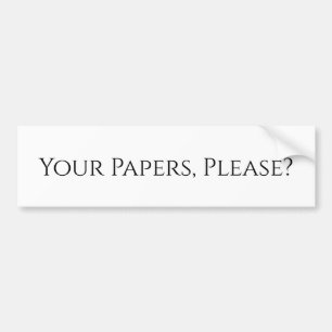 Ihre Papiere, bitte? Autoaufkleber
