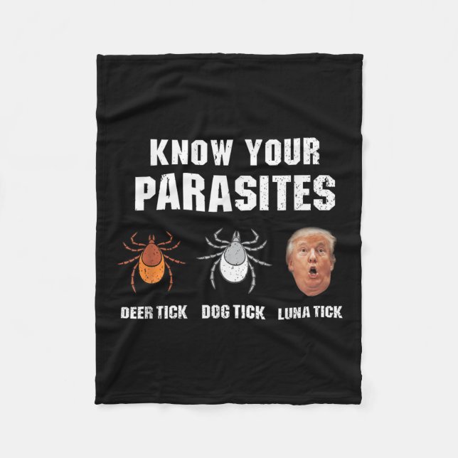 Ihre Parasiten kennen - Funny Anti Trump Fleecedecke (Vorderseite)