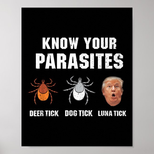 Ihre Parasiten kennen - Funny Anti Trump Poster (Vorne)