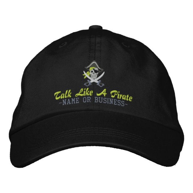 Ihre Personalisierte Piratenstickerei Bestickte Kappe (Vorderseite)