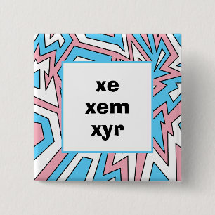 IHRE PRONOUNS Transgender Trans Pride Moderne Kuns Button