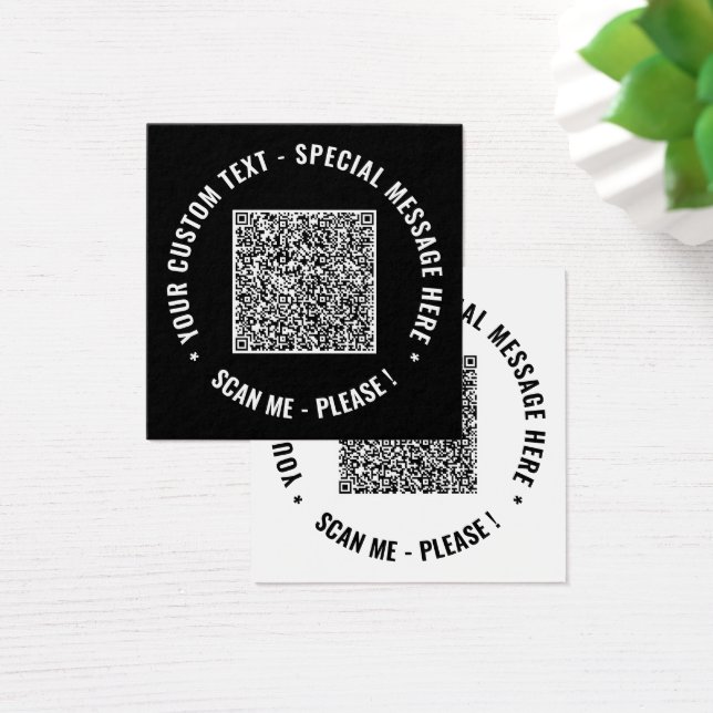 Ihre QR-Code-Info Text Benutzerdefinierte Visitenk (Schreibtisch)
