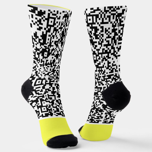Ihre QR-Code-Prüfung Info Gelbe Socken - benutzerd (Gewinkelt)