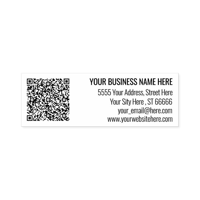 Ihre QR-Code-Scan-Info-Adresse Selbstfarbige Brief Permastempel (Design)