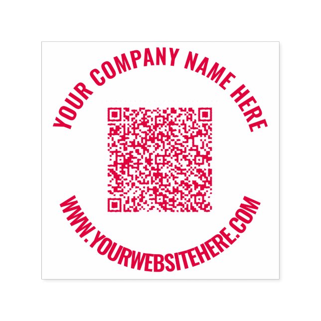 Ihre QR-Code-Scan-Info Benutzerdefinierte Text-Rou Permastempel (Design)