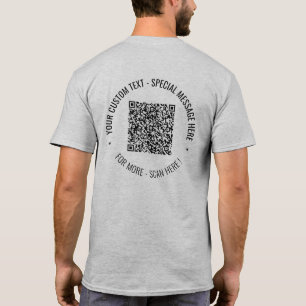 Ihre QR-Code-Scan-Info Benutzerdefinierter Text-T  T-Shirt