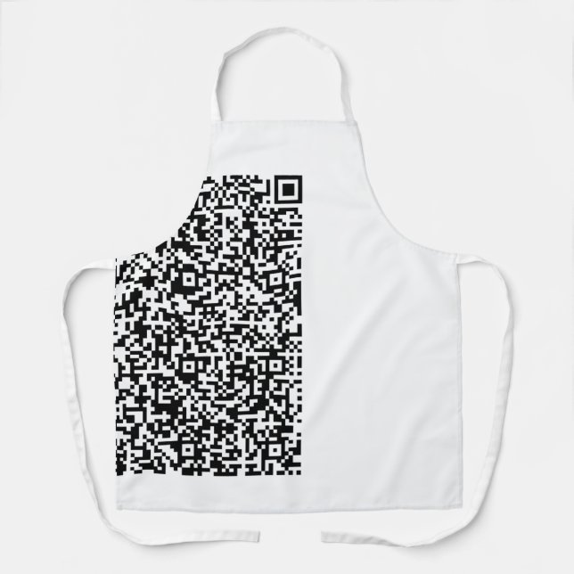 Ihre QR-Code-Scan-Info Funny Vorfeld benutzerdefin Schürze (Vorderseite)