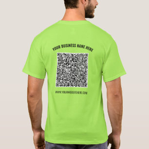 Ihre QR Code Scan Info Name Website T - Shirt Gesc