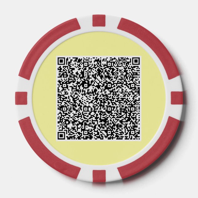 Ihre QR Code Scan Info Poker Chips wählen Farben a (Vorderseite)