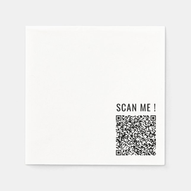 Ihre QR Code Scan Info Text Personalisiert Napkins Serviette (Vorderseite)