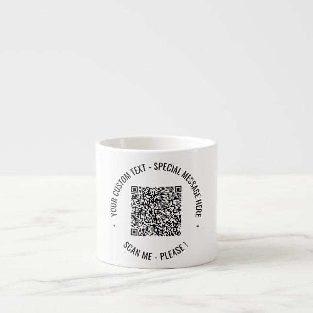 Ihre QR Code Scan Info Textfarben Espresso-Tasse Espressotasse (Vorderseite)