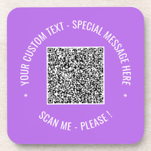 Ihre QR-Code-Scan-Info und die Textbezugsfläche Getränkeuntersetzer