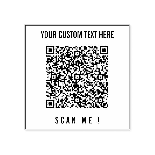 Ihre QR-Code-Scan-Informationen Benutzerdefinierte Gummistempel (Prägung)