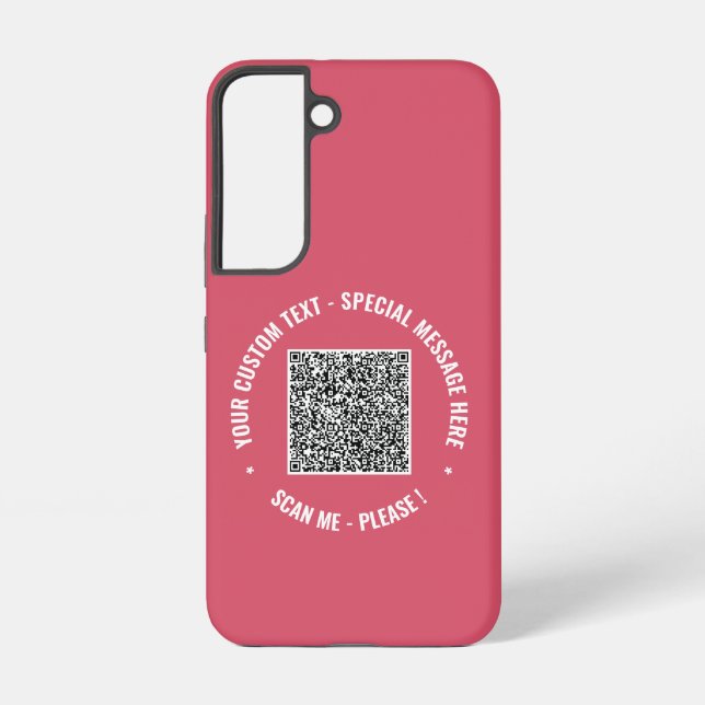 Ihre QR-Code-Scan-Informationen Benutzerdefinierte Samsung Galaxy Hülle (Rückseite)