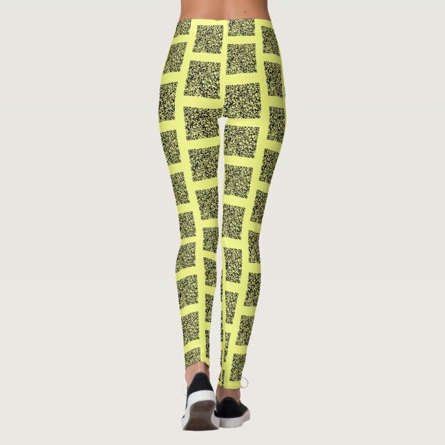 Ihre QR-Code-Scan-Informationen Funny Leggings Cus (Rückseite)