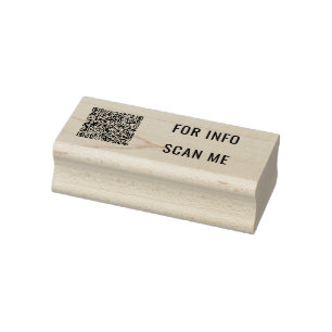 Ihre QR-Code-Scan-Informationen Personalisiert Mod Gummistempel