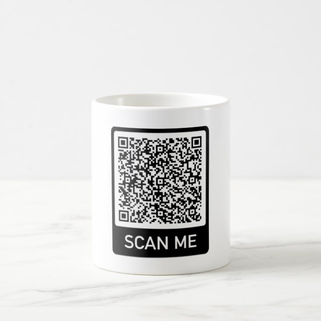 Ihre QR Code Tasse Scan Info Funny Mugs Geschenk (Mittel)
