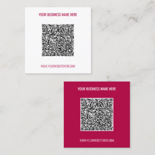 Ihre QR-Code-Visitenkarte Benutzerdefinierter Text Quadratische Visitenkarte