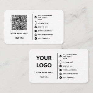 Ihre QR-Codename-Logo-Adresse Info-Geschäftskarte Visitenkarte