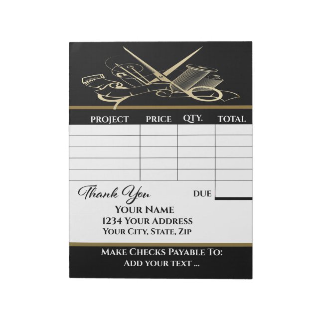 Ihre Rechnung Notizblock (Rotiert)